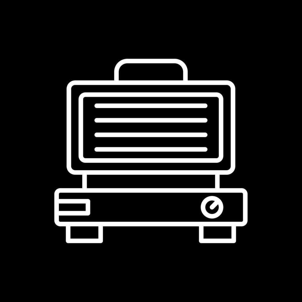 Electric Grill Line Inverted Icon Design vector