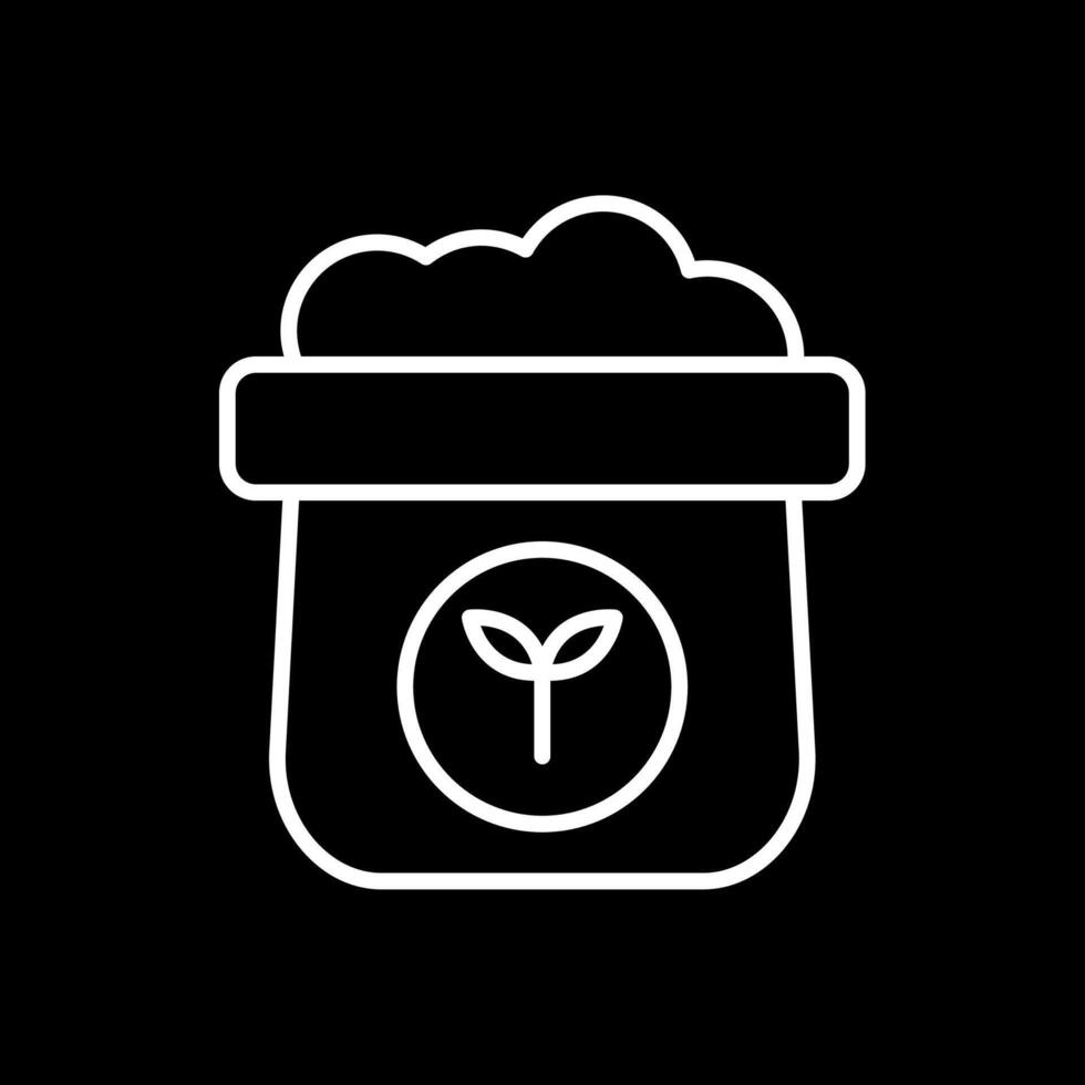 Fertilizer Line Inverted Icon Design vector
