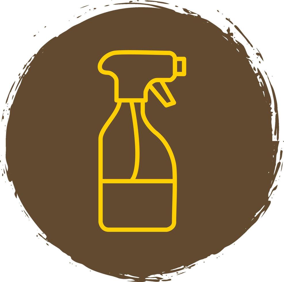 Cleaning Liquid Line Circle Sticker Icon vector