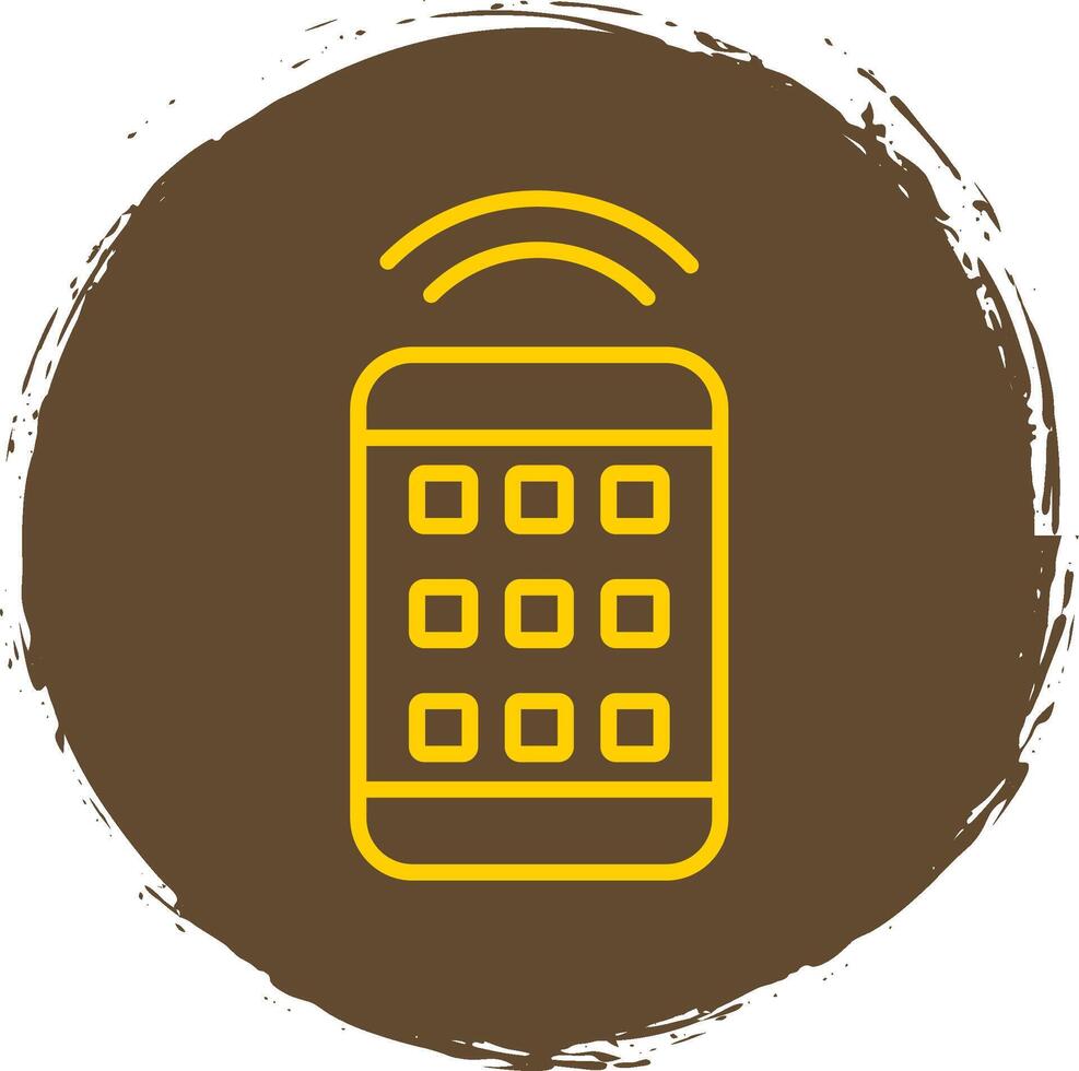 Remote Control Line Circle Sticker Icon vector