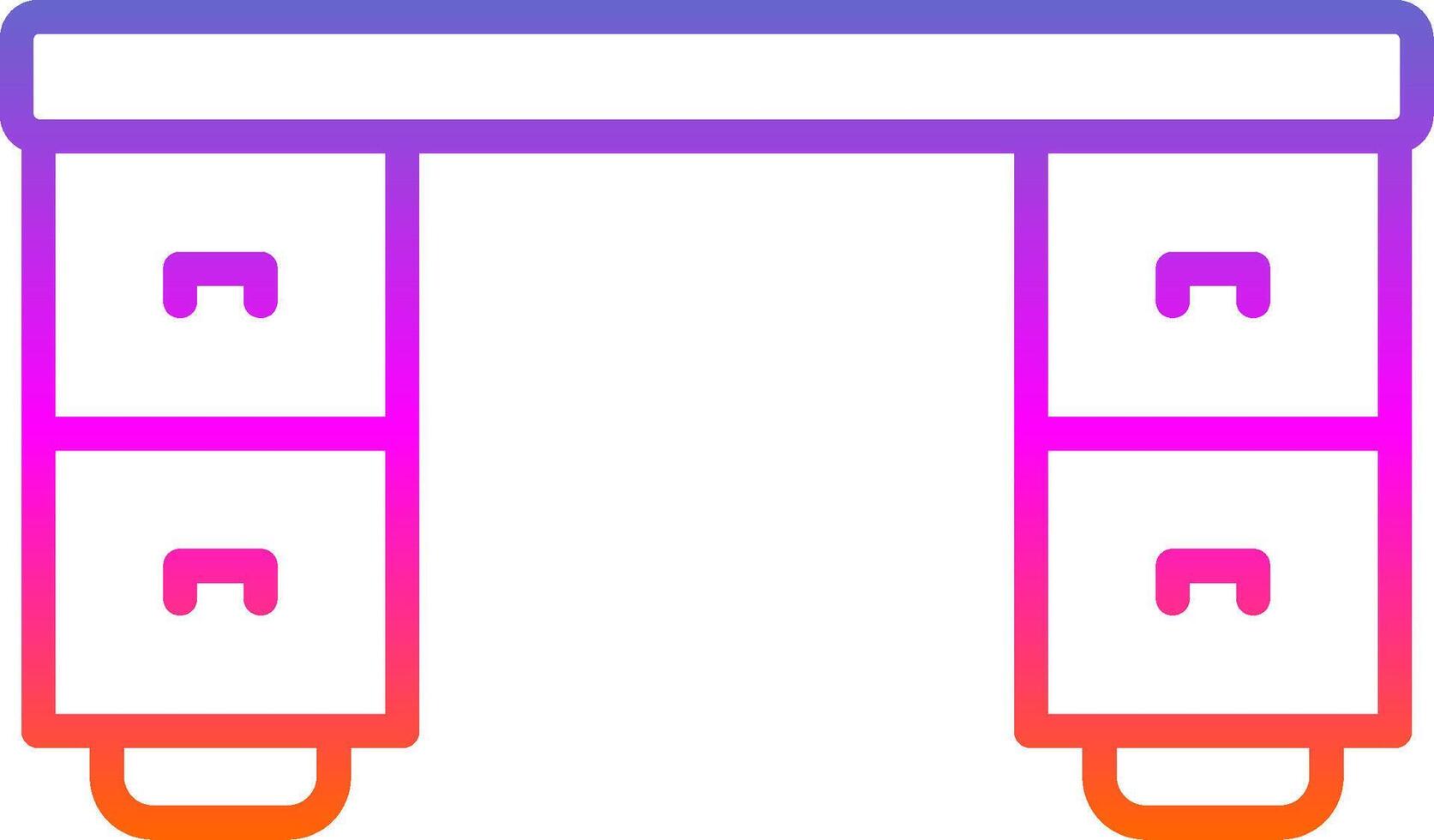Desk Line Circle Sticker Icon vector