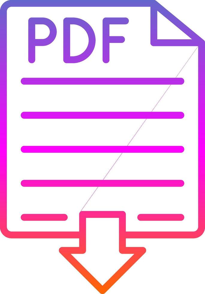 Pdf Line Circle Sticker Icon vector