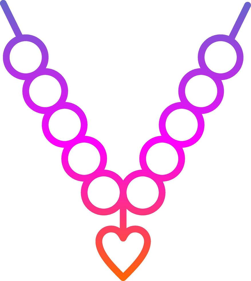 Necklace Line Circle Sticker Icon vector