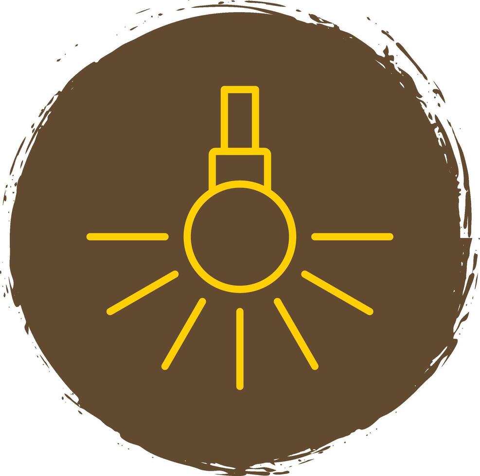 Headlight Line Circle Sticker Icon vector