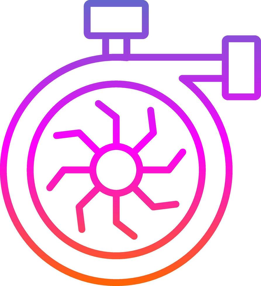 Turbo Engine Line Circle Sticker Icon vector