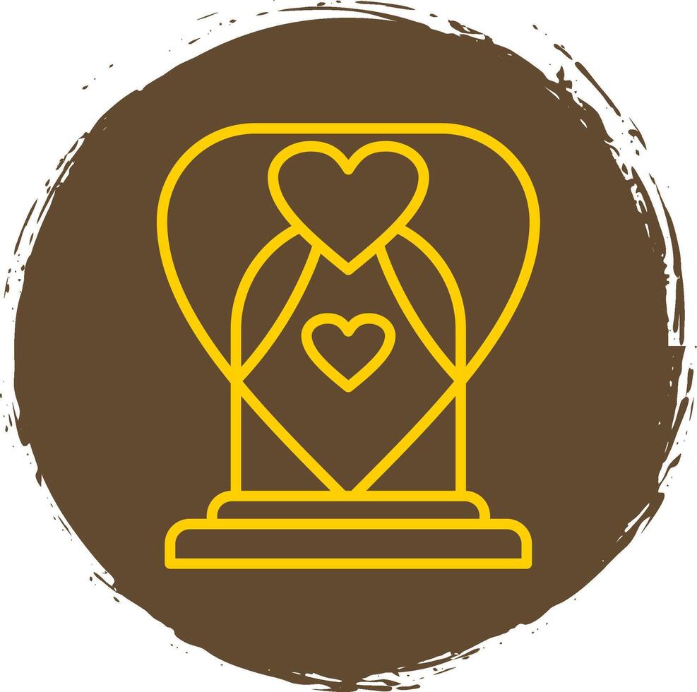Wedding Arch Line Circle Sticker Icon vector