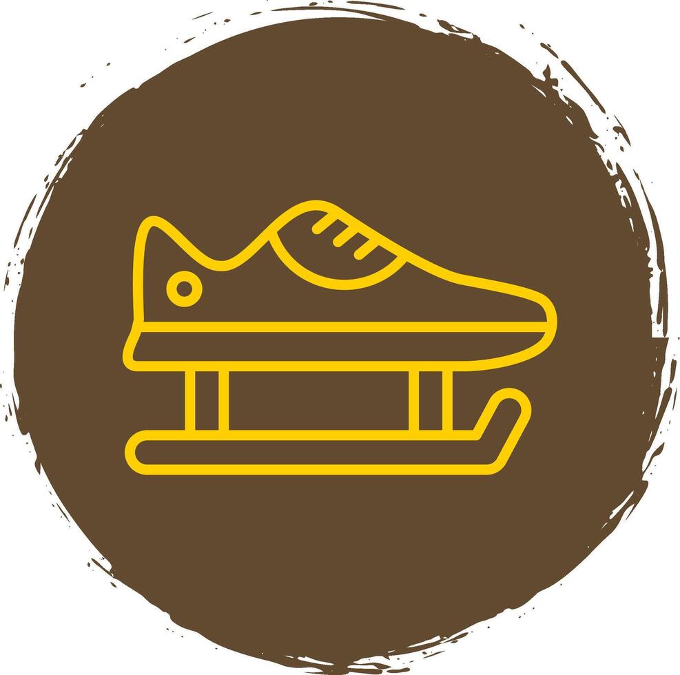 Skate Shoes Line Circle Sticker Icon vector