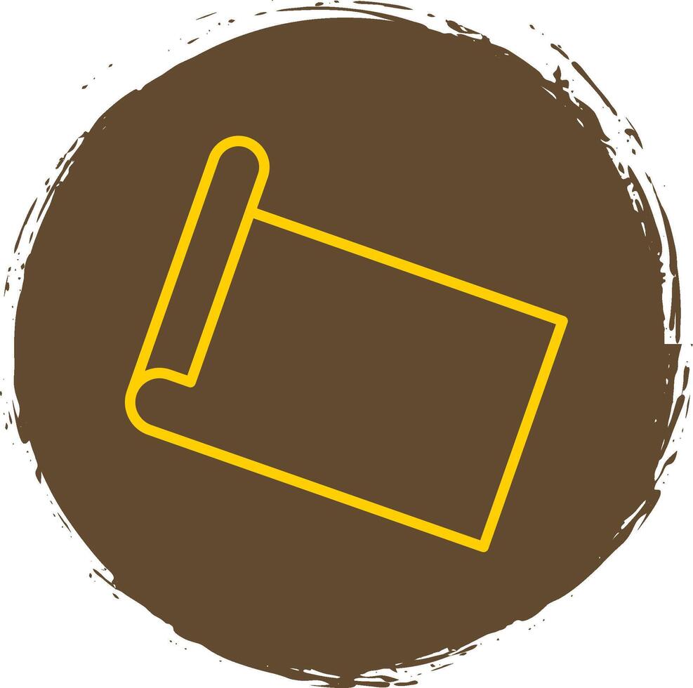 Yoga Mat Line Circle Sticker Icon vector