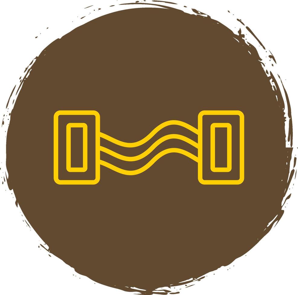 Chest Expander Line Circle Sticker Icon vector