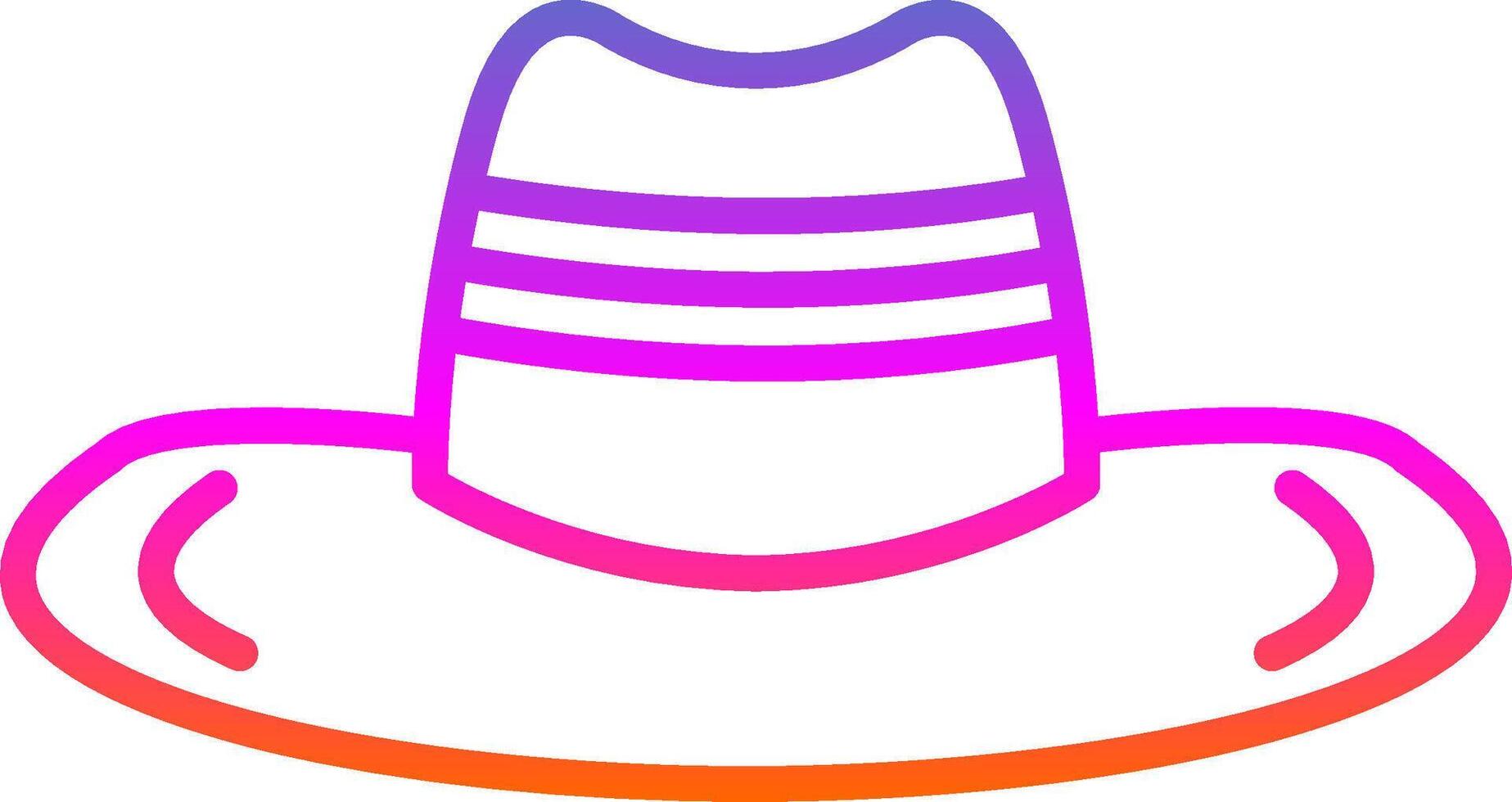 Cowboy Hat Line Circle Sticker Icon vector