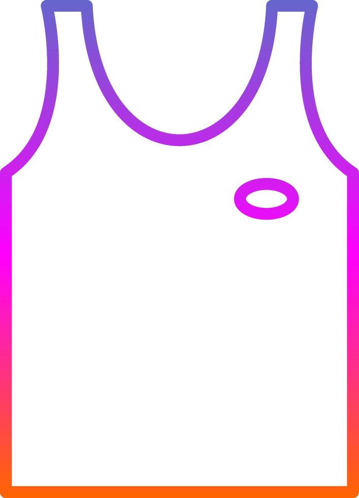 Tank Top Line Circle Sticker Icon vector