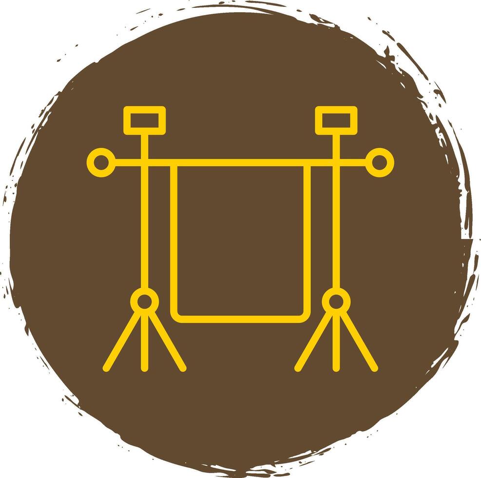 Chroma Line Circle Sticker Icon vector