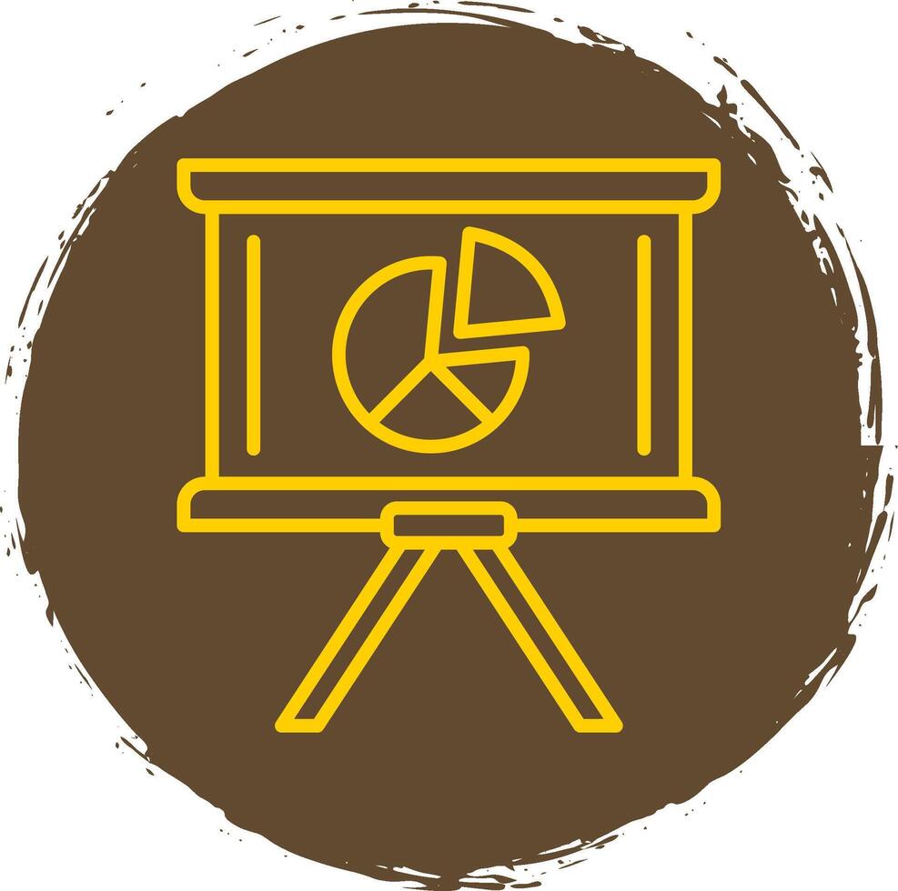 Pie Chart Line Circle Sticker Icon vector