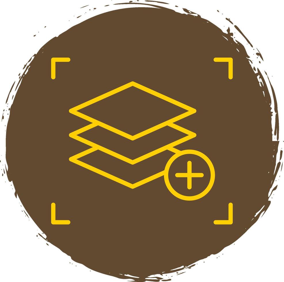 Layers Line Circle Sticker Icon vector