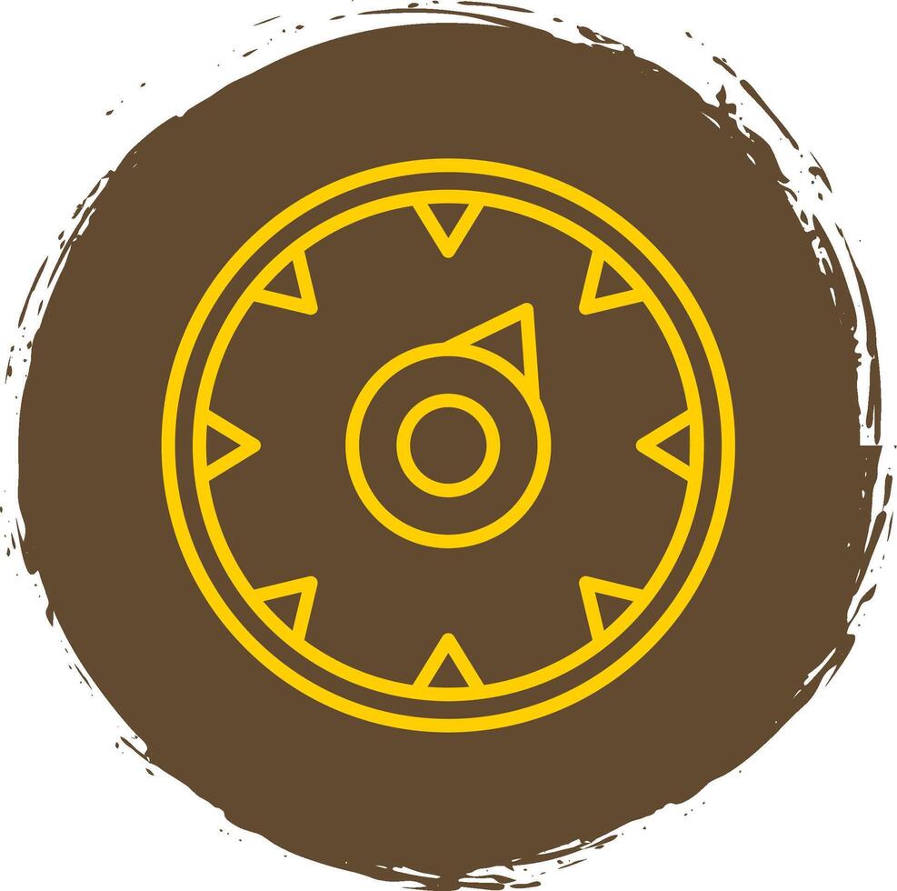 Gauge Line Circle Sticker Icon vector