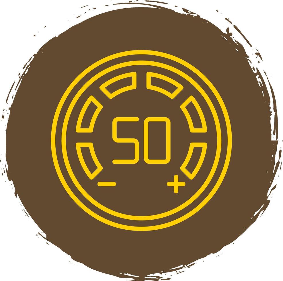 Gauge Line Circle Sticker Icon vector