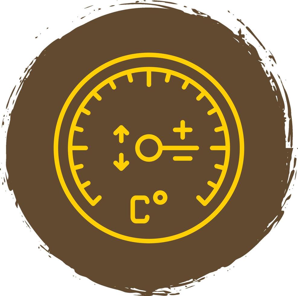 Gauge Line Circle Sticker Icon vector