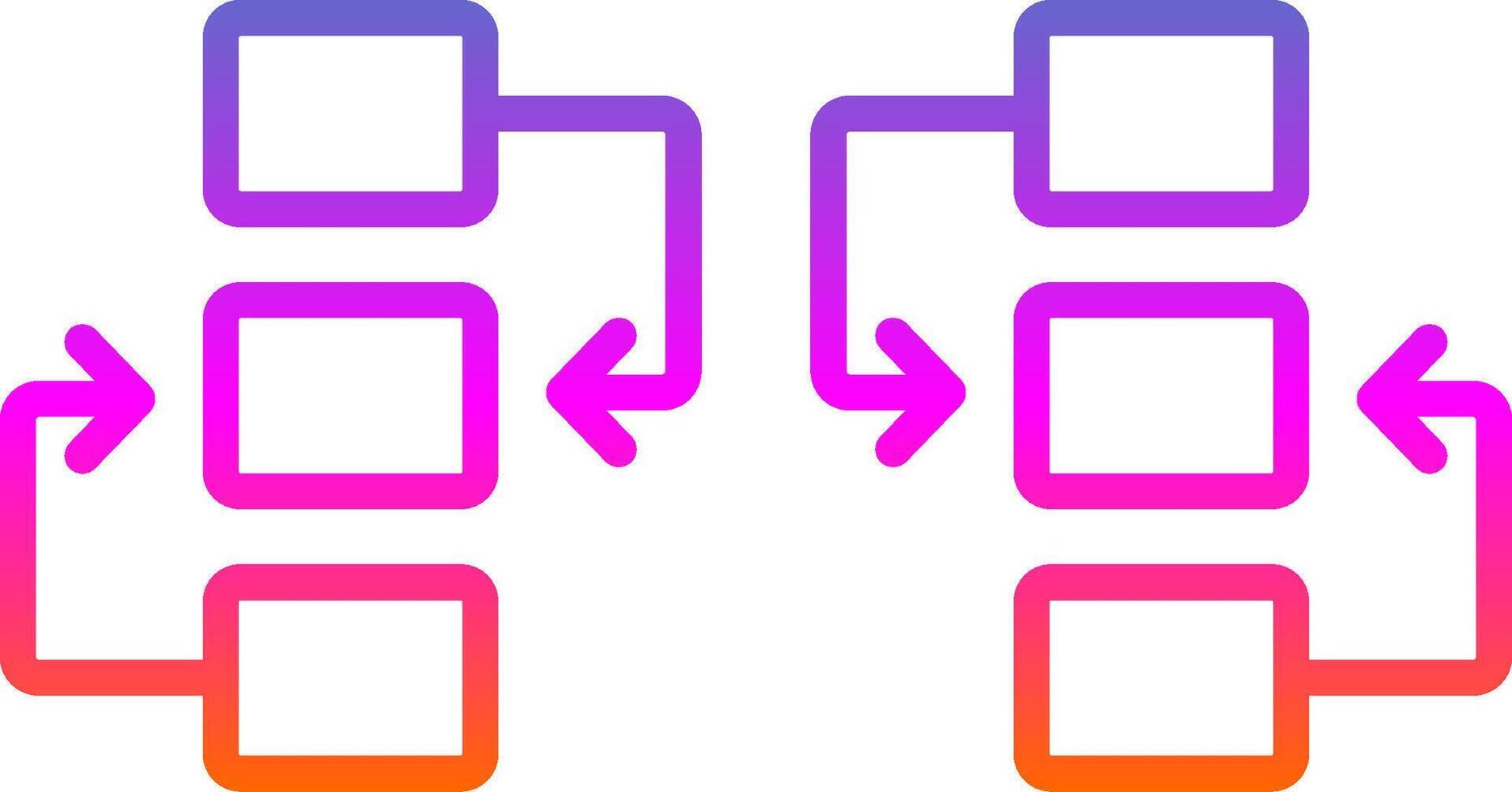 Flow Chart Line Circle Sticker Icon vector