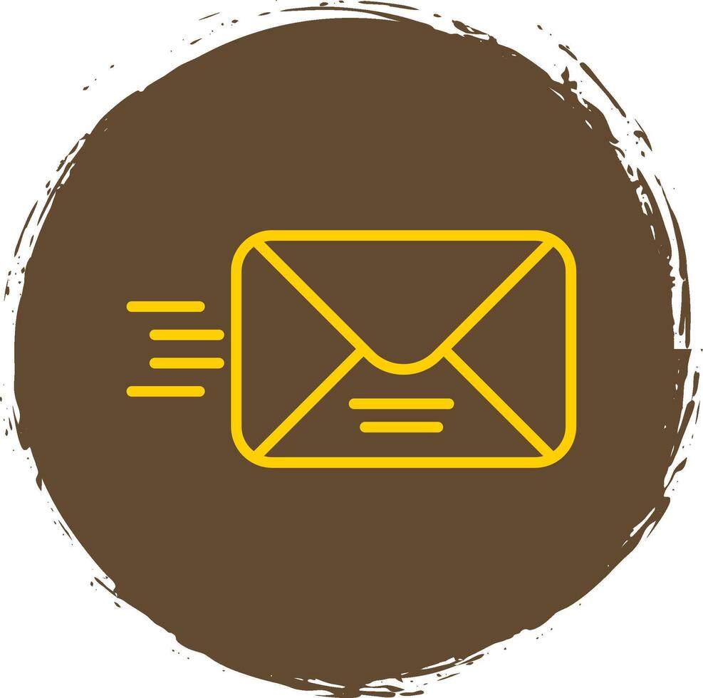 Email Line Circle Sticker Icon vector