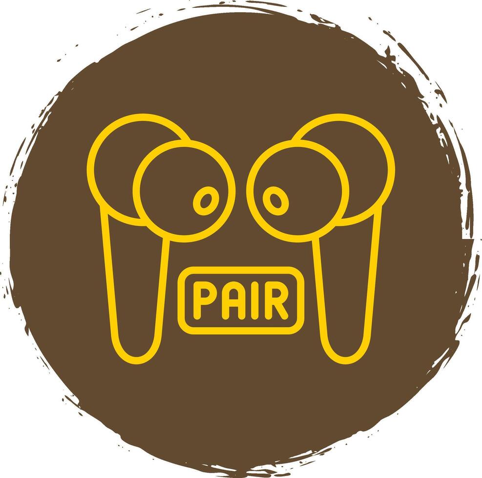 Pairing Line Circle Sticker Icon vector