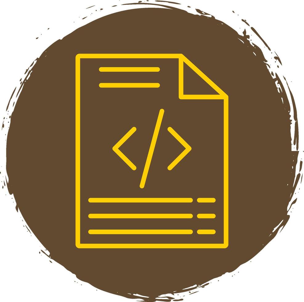 Coding Line Circle Sticker Icon vector