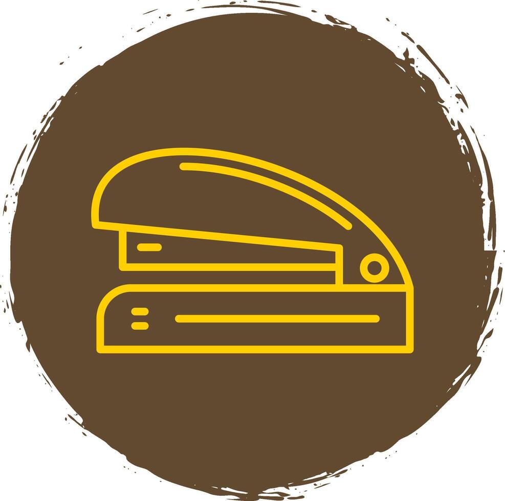 Stapler Line Circle Sticker Icon vector