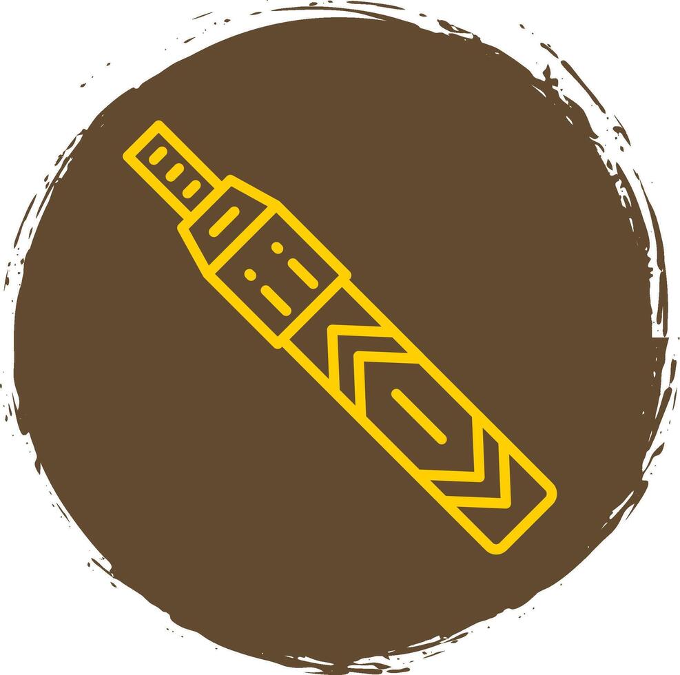 Corrector Line Circle Sticker Icon vector