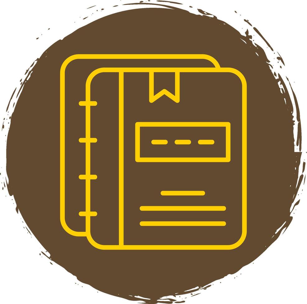 Notebooks Line Circle Sticker Icon vector