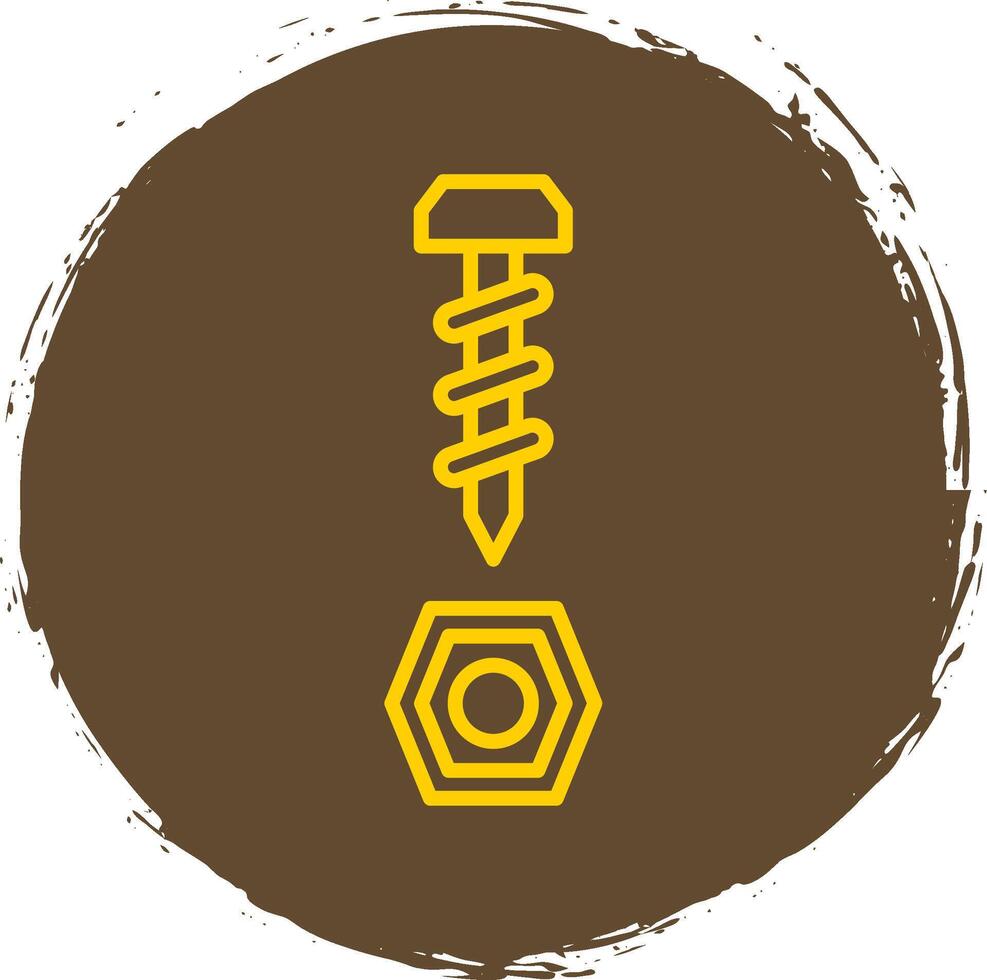 Ironware Line Circle Sticker Icon vector