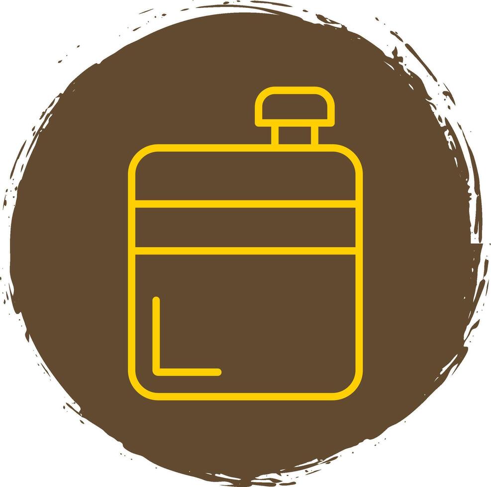 Flask Line Circle Sticker Icon vector