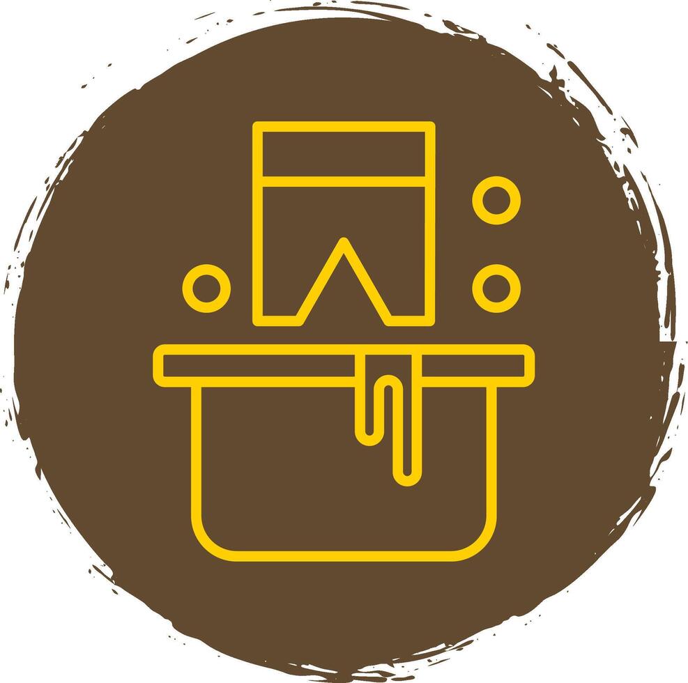 Washing Clothes Line Circle Sticker Icon vector