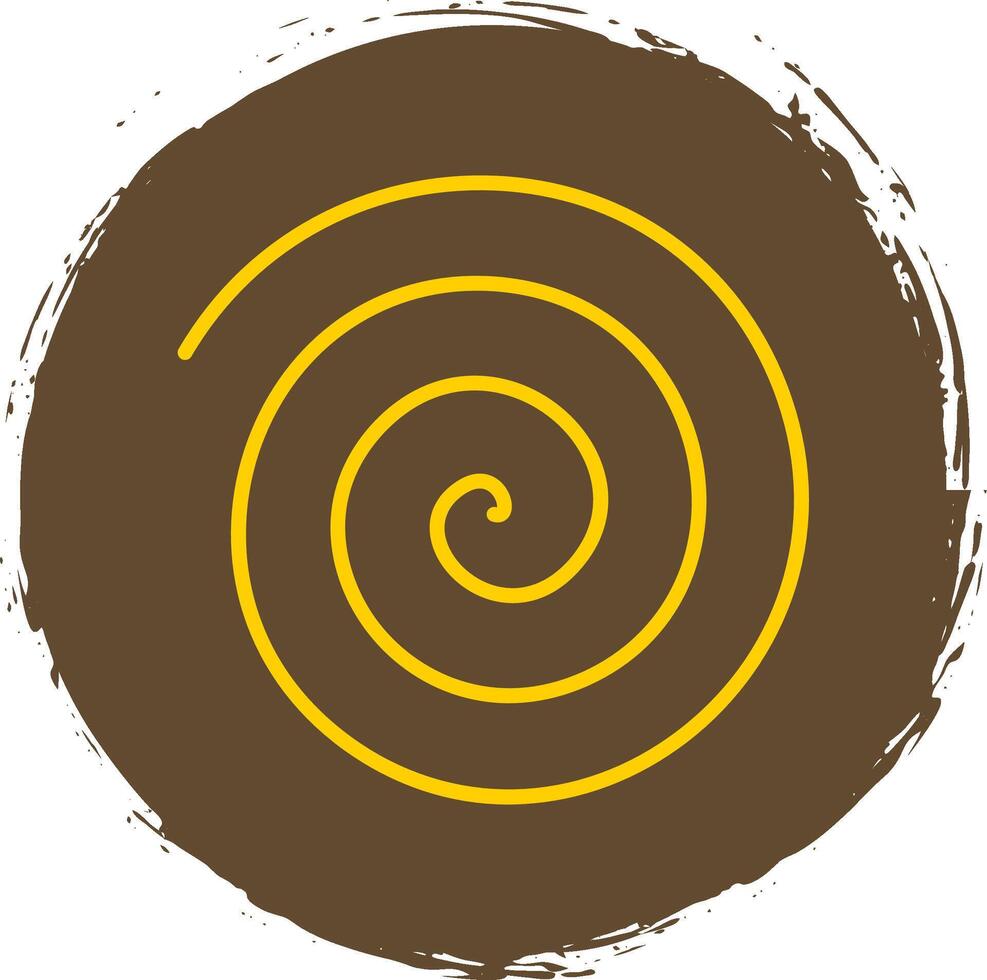 Spin Drum Line Circle Sticker Icon vector