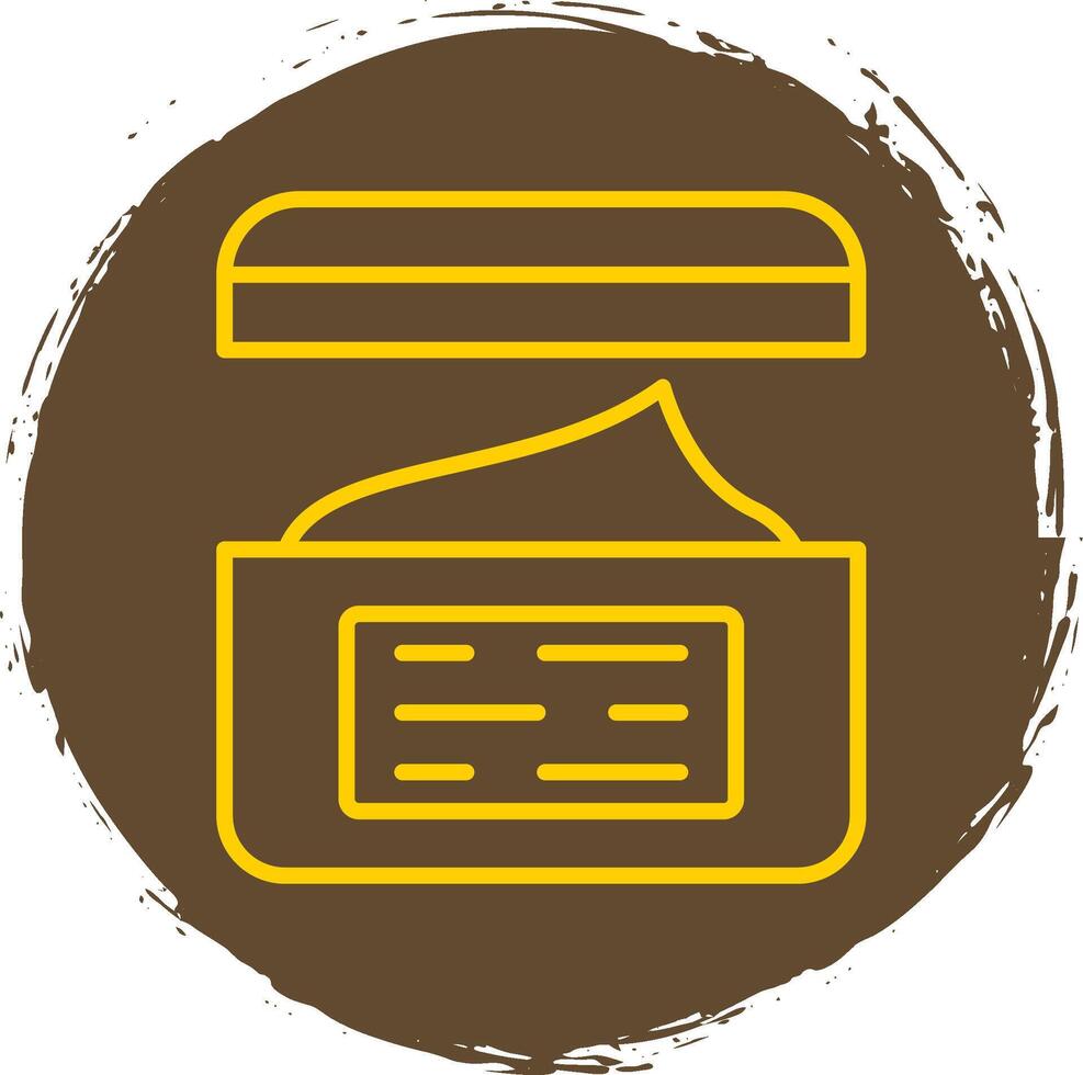 Body Cream Line Circle Sticker Icon vector