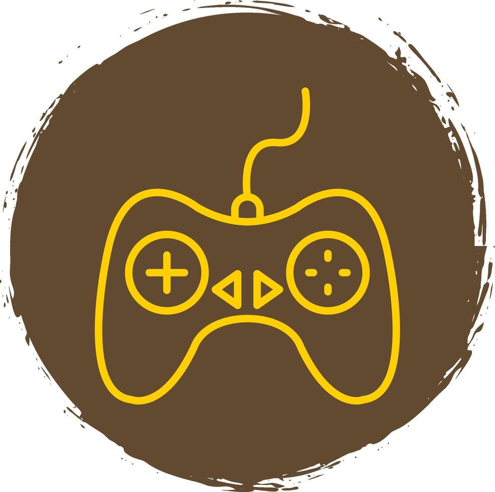 Controller Line Circle Sticker Icon vector