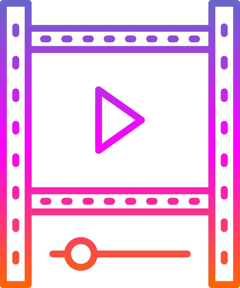 Reel Line Circle Sticker Icon vector