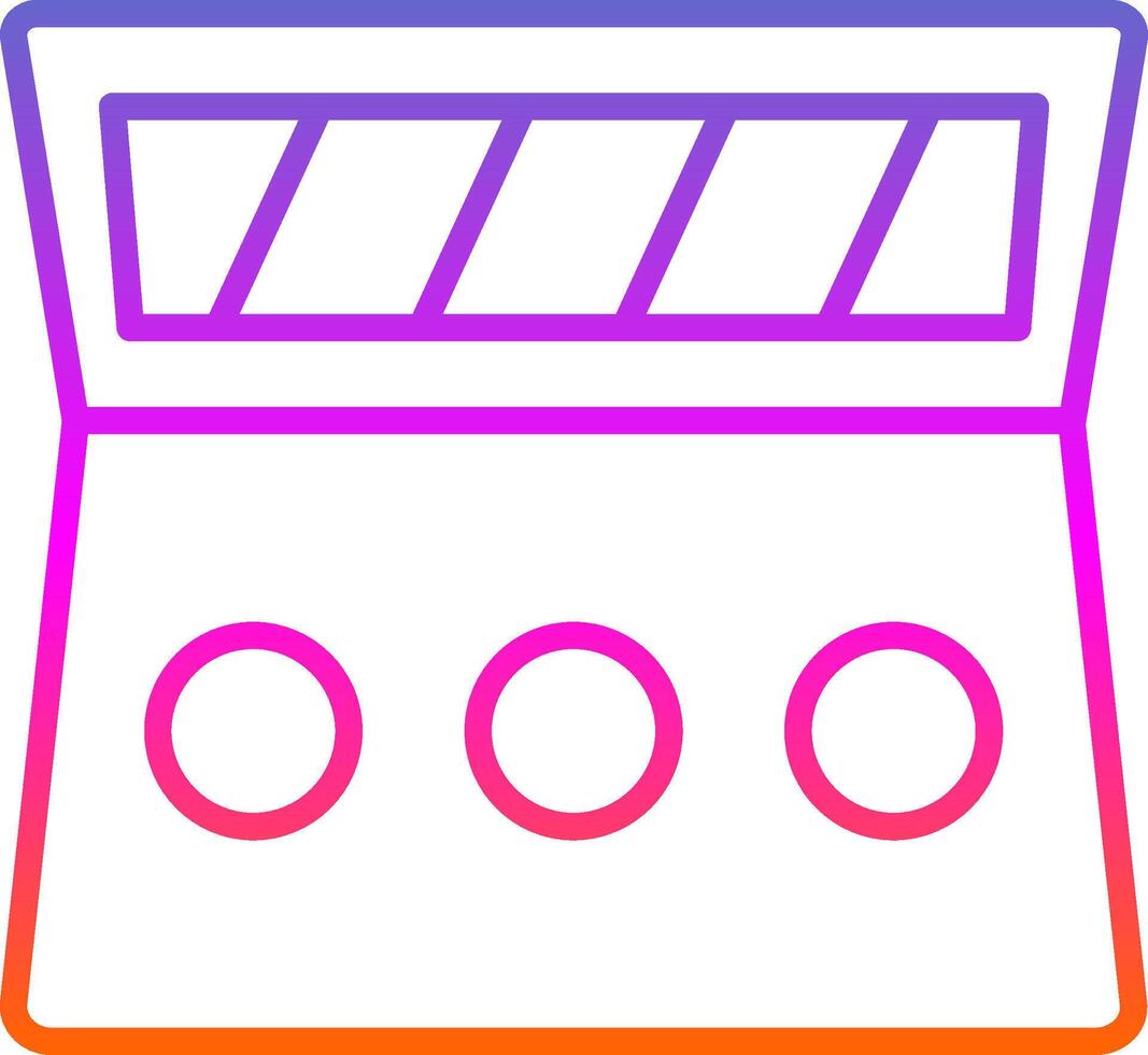 Makeup Kit Line Circle Sticker Icon vector