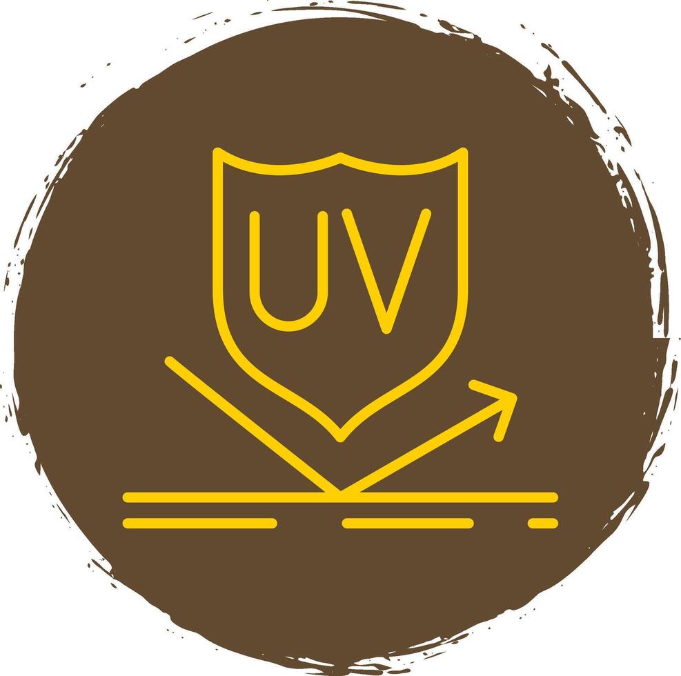 UV Protection Line Circle Sticker Icon vector
