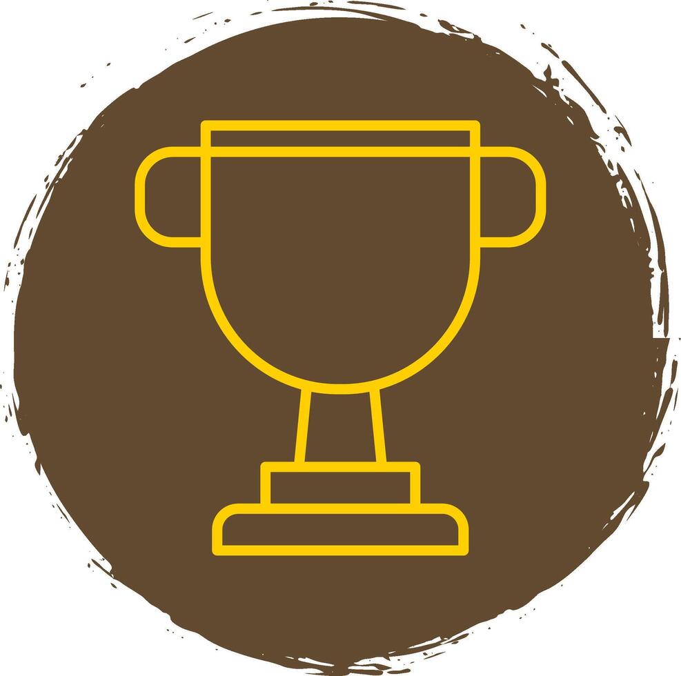 Trophy Line Circle Sticker Icon vector