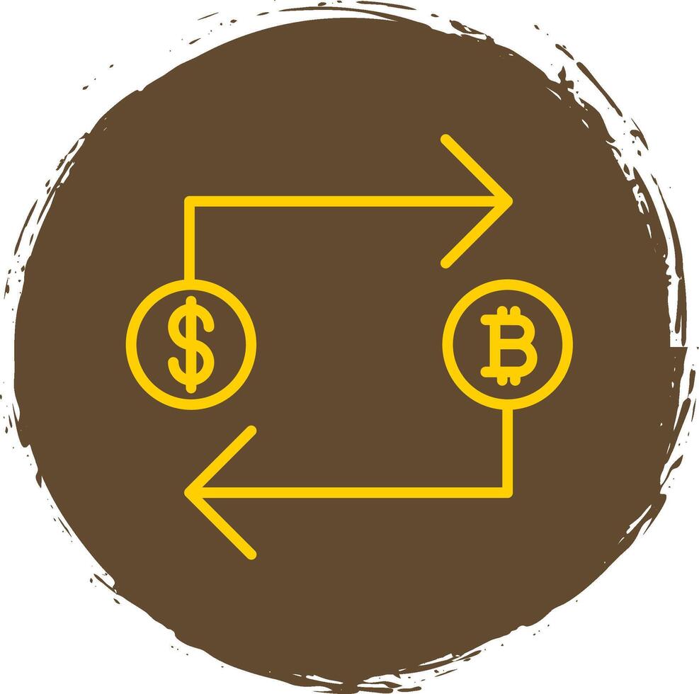 Bitcoin Exchange Line Circle Sticker Icon vector