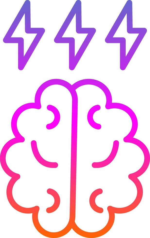 Brainstorm Line Circle Sticker Icon vector