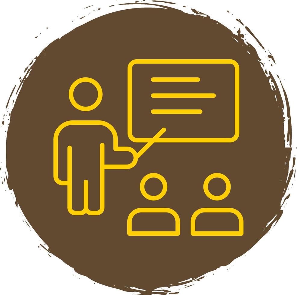Training Courses Line Circle Sticker Icon vector