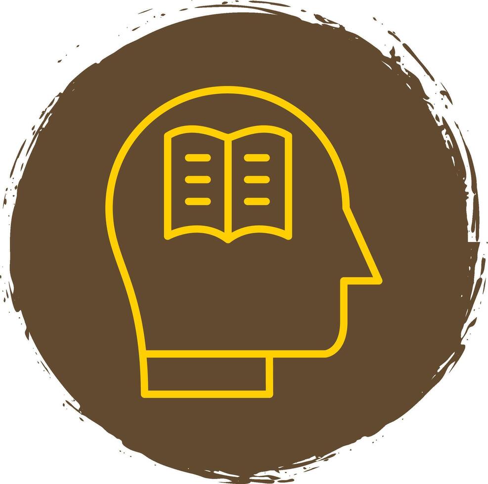 Knowledge Line Circle Sticker Icon vector