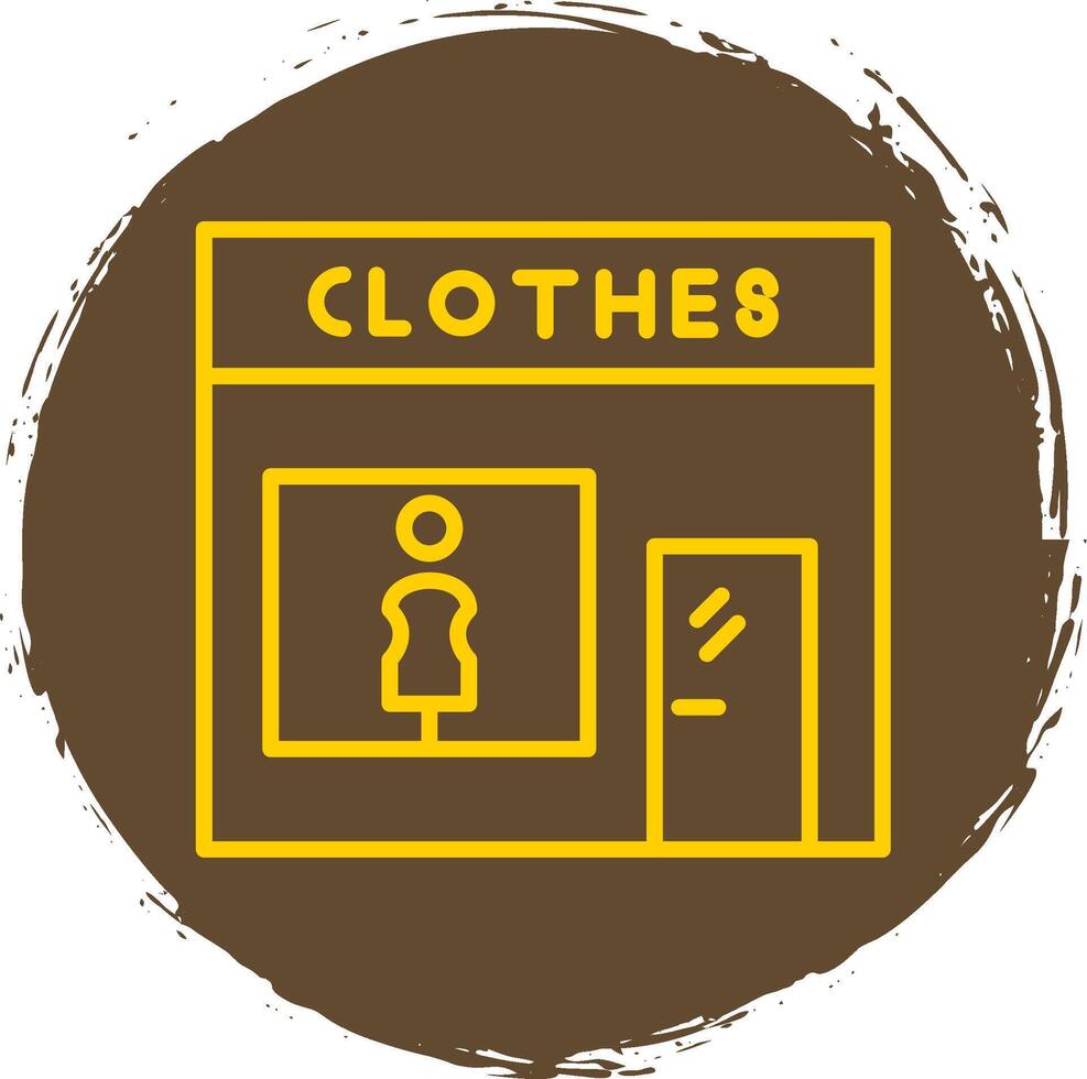 Fashion store Line Circle Sticker Icon vector