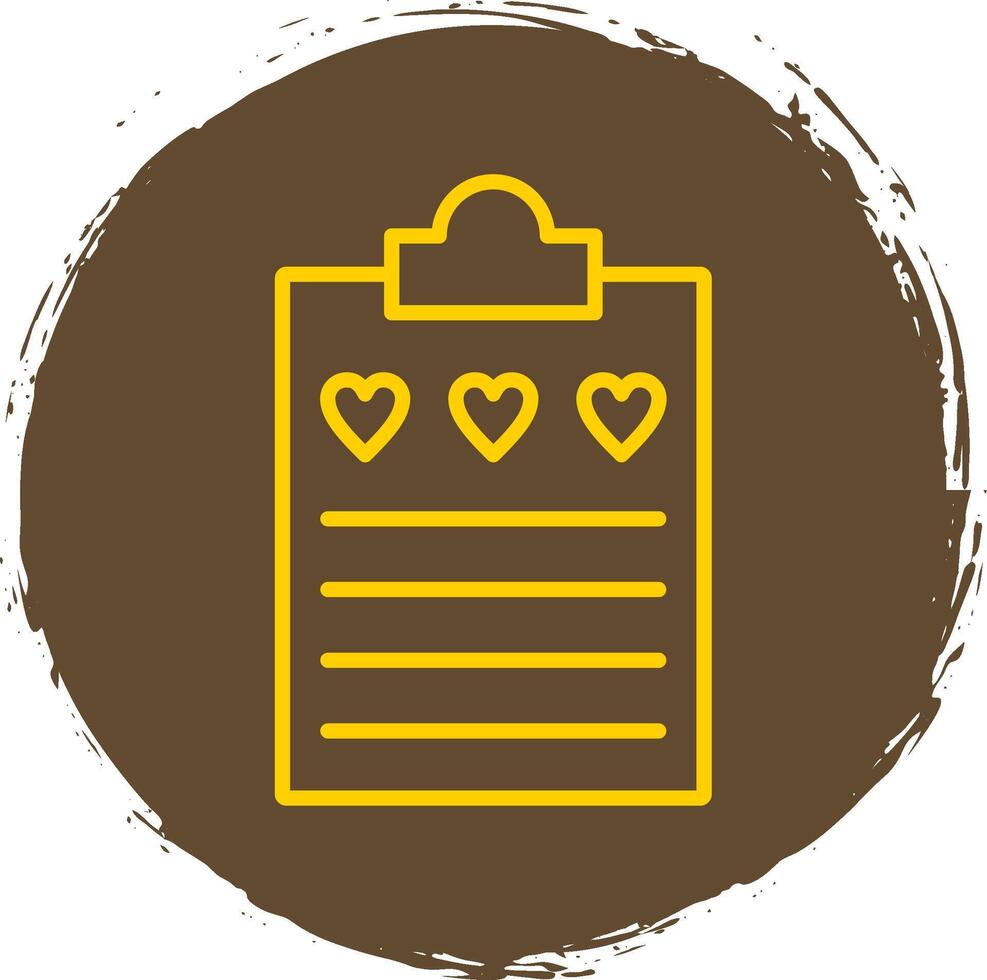 Wish List Line Circle Sticker Icon vector
