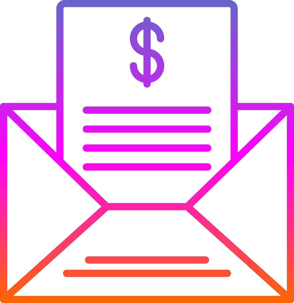 Mailing Lists Line Circle Sticker Icon vector