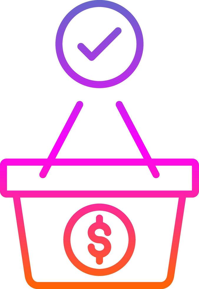 Order Confirmation Line Circle Sticker Icon vector