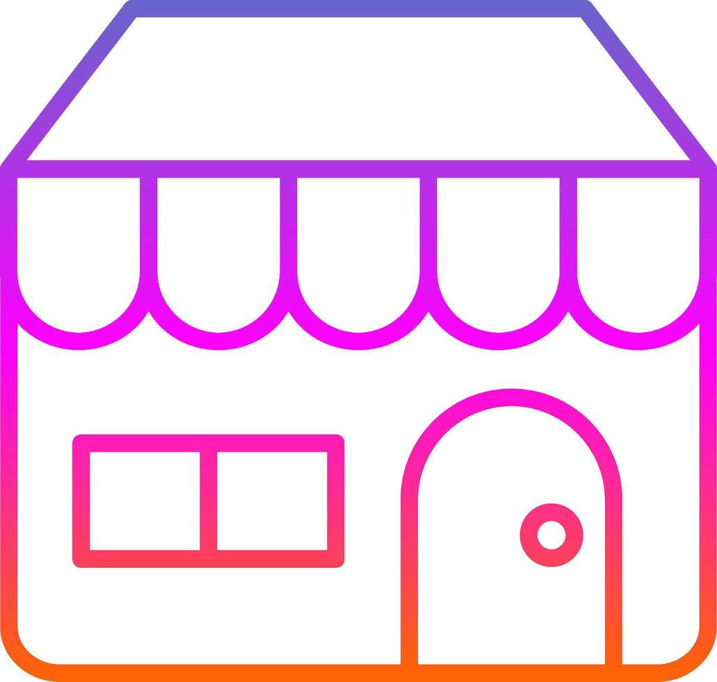 Find A Store Line Circle Sticker Icon vector