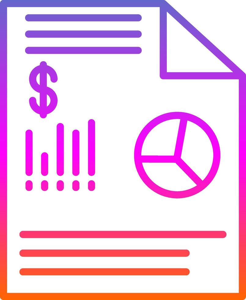 Financial Data Line Circle Sticker Icon vector