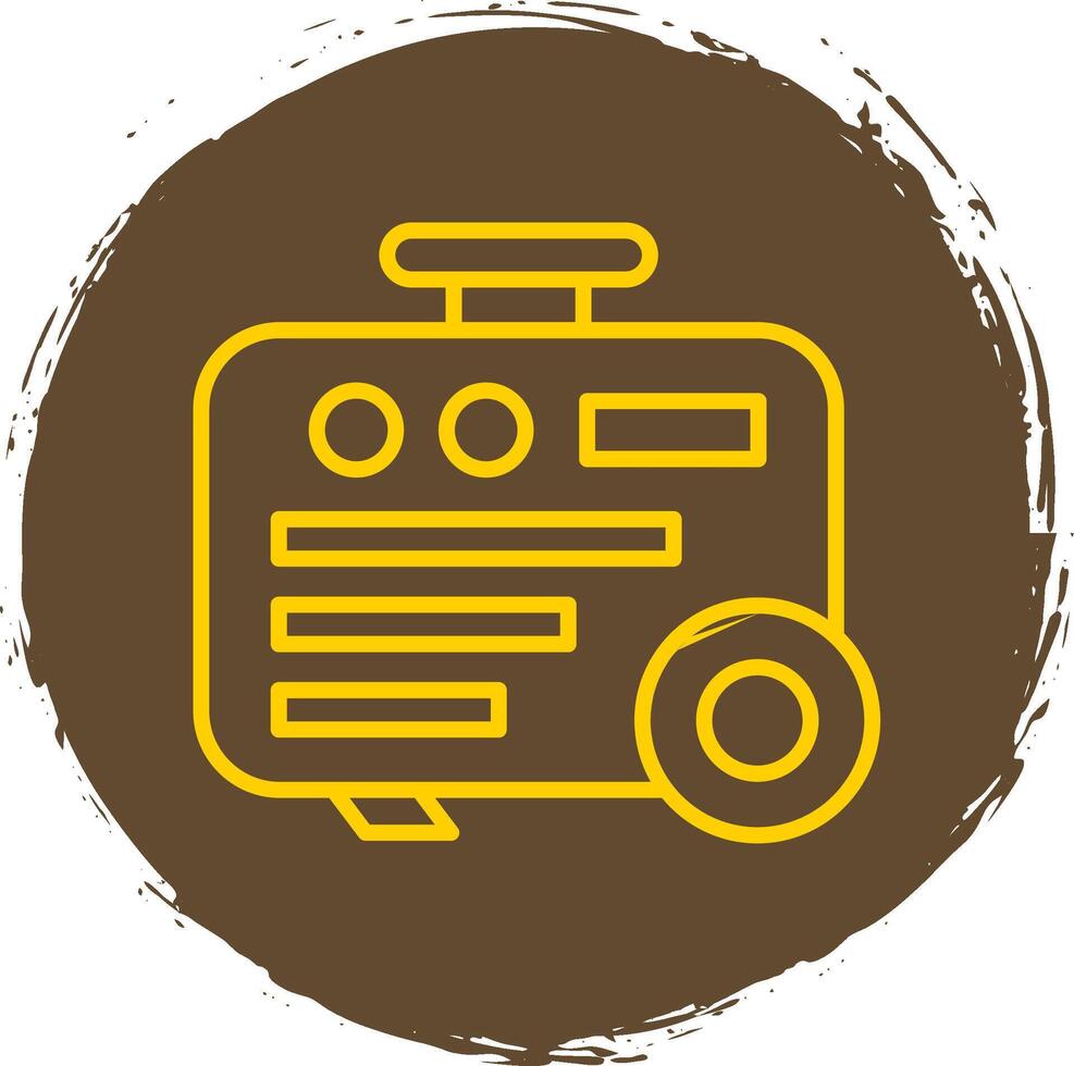 Electric Generator Line Circle Sticker Icon vector