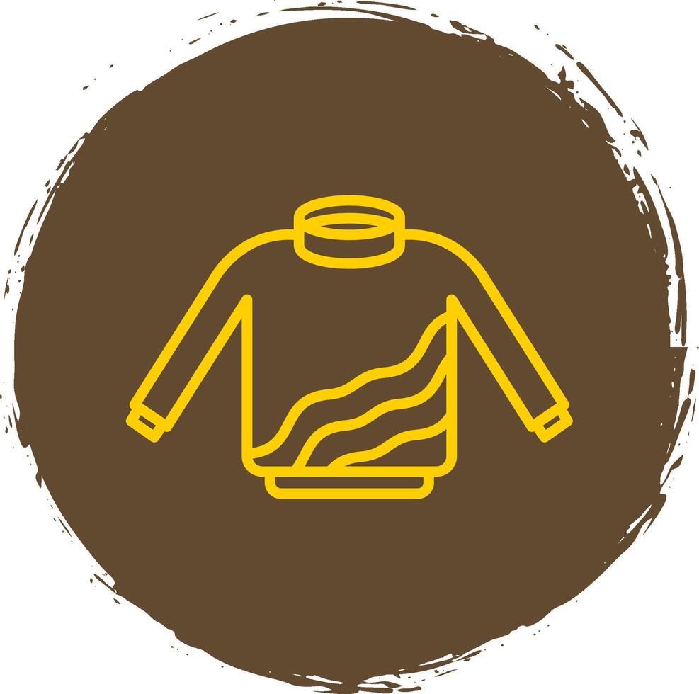 Sweater Line Circle Sticker Icon vector